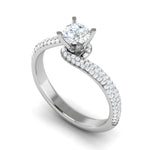 Load image into Gallery viewer, 0.50 cts Solitaire Split Shank Diamond Platinum Ring JL PT RP RD 194   Jewelove.US
