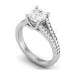 Load image into Gallery viewer, 0.50 cts Solitaire Platinum Diamond Split Shank Ring JL PT PR RD 100   Jewelove.US
