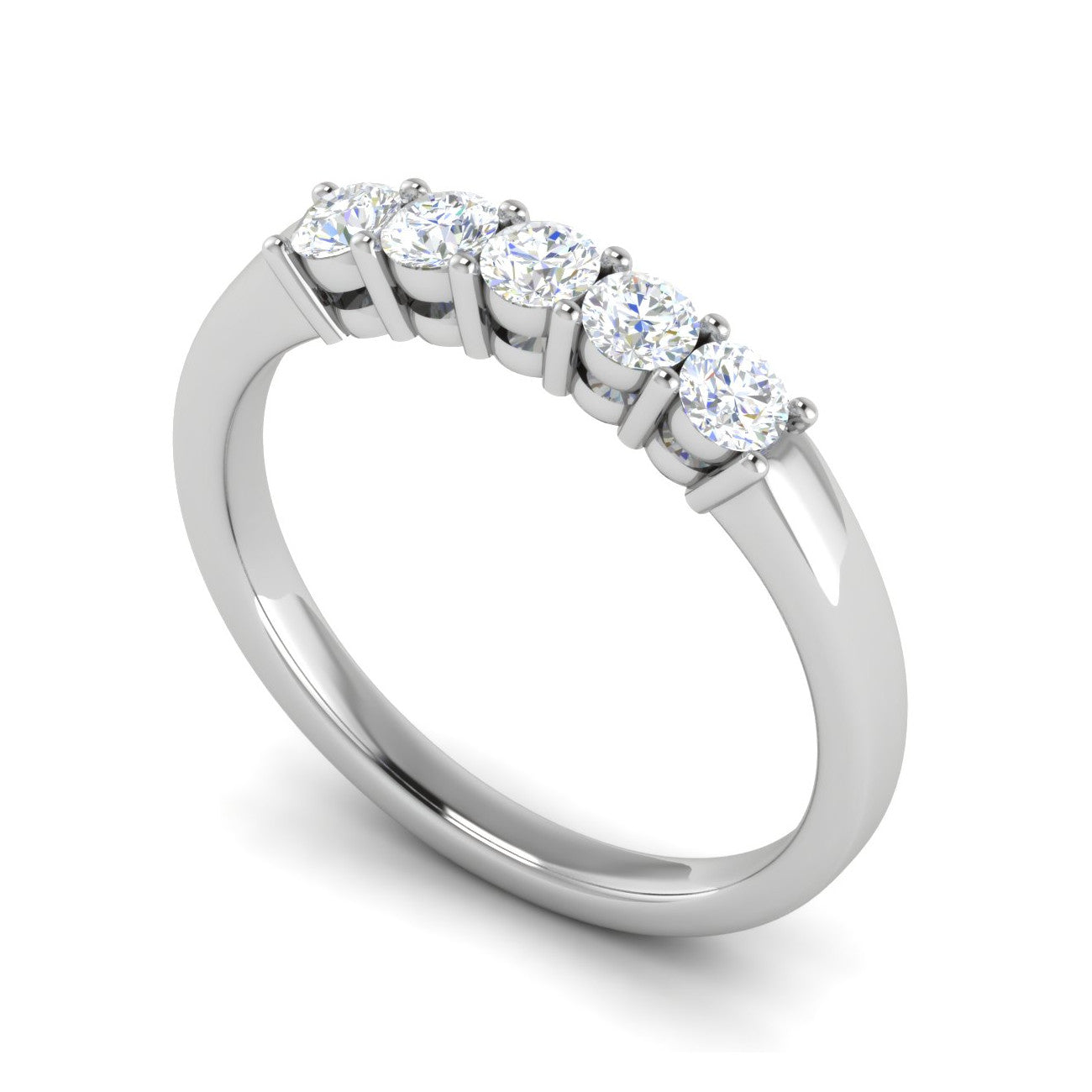 10 Pointer  Diamond Platinum Ring for Women JL PT WB RD 136   Jewelove