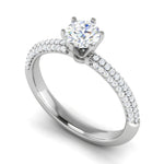 Load image into Gallery viewer, 0.50 cts Solitaire Split Shank Diamond Platinum Ring JL PT RP RD 193   Jewelove.US
