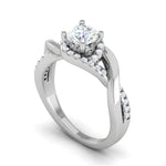 Load image into Gallery viewer, 0.50 cts Solitaire Diamond Twisted Shank Platinum Ring JL PT JRW2434MM   Jewelove.US
