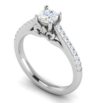 Load image into Gallery viewer, 0.50 cts Solitaire Diamond Shank Platinum Ring JL PT RC RD 276   Jewelove.US
