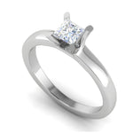 Load image into Gallery viewer, 0.50 cts Princess Cut Solitaire Platinum Ring JL PT RS PR 189   Jewelove.US
