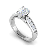 Load image into Gallery viewer, 0.50cts Solitaire Diamond Shank Platinum Ring JL PT WB5799E   Jewelove.US
