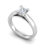 Load image into Gallery viewer, 0.30cts Princess Cut Diamond Platinum Solitaire Engagement Ring JL PT 52050   Jewelove.US
