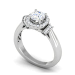 Load image into Gallery viewer, 0.50 cts Solitaire Halo Diamond Platinum Ring JL PT JRW2586MM   Jewelove.US
