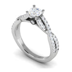 Load image into Gallery viewer, 0.50 cts Solitaire with Twisted Shank Diamonds Platinum Ring JL PT RP RD 220   Jewelove.US
