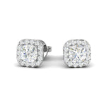 Load image into Gallery viewer, Cushion Solitaire Halo Diamond Earrings for Women JL PT E SE CU 110   Jewelove
