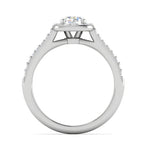 Load image into Gallery viewer, 0.70 cts Solitaire Halo Diamond Split Shank Platinum Ring JL PT RH RD 110   Jewelove
