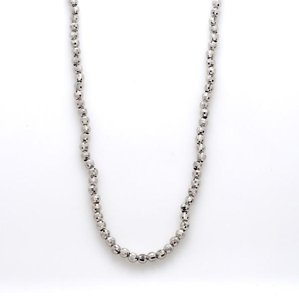 Japanese 2.5mm Platinum Chain with Diamond Cut Balls JL PT 742-A   Jewelove.US