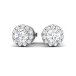 Load image into Gallery viewer, Platinum Solitaire Halo Earrings JL PT E EF10871   Jewelove.US
