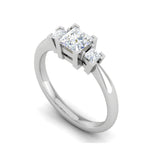 Load image into Gallery viewer, 0.50cts. Princess Cut Solitaire Diamond Platinum Ring JL PT R3 PR 110   Jewelove.US
