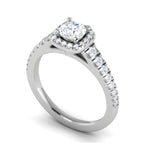 Load image into Gallery viewer, 0.50 cts Solitaire Square Diamond Shank Platinum Ring JL PT RH RD 178   Jewelove.US
