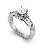 Load image into Gallery viewer, 0.50 cts. Solitaire Designer Platinum Diamond Engagement Ring  for Women JL PT WB6032E   Jewelove
