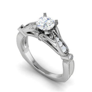 0.50 cts. Solitaire Designer Platinum Diamond Engagement Ring  for Women JL PT WB6032E   Jewelove