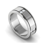 Load image into Gallery viewer, Platinum Diamonds Couple Unisex Ring JL PT MB RD 111  Men-s-Ring-only Jewelove.US
