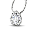 Load image into Gallery viewer, 30-Pointer Pear Solitaire Cut Platinum Diamond Pendant JL PT PF PS 111   Jewelove.US
