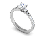 Load image into Gallery viewer, 0.50cts Solitaire Platinum Diamond Shank Ring JL PT R3 RD 153   Jewelove.US
