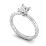 Load image into Gallery viewer, 0.50 cts Princess Cut Solitaire Platinum Ring JL PT RS PR 181   Jewelove.US
