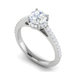 Load image into Gallery viewer, 0.50 cts Solitaire with Diamond Shank Platinum Ring JL PT RH RD 236   Jewelove.US
