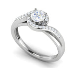 Load image into Gallery viewer, 0.50 cts Solitaire Shank Diamond Platinum Ring JL PT RP RD 218   Jewelove.US
