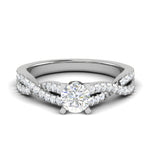 Load image into Gallery viewer, 0.50 cts Solitaire with Twisted Shank Diamonds Platinum Ring JL PT RP RD 220   Jewelove.US
