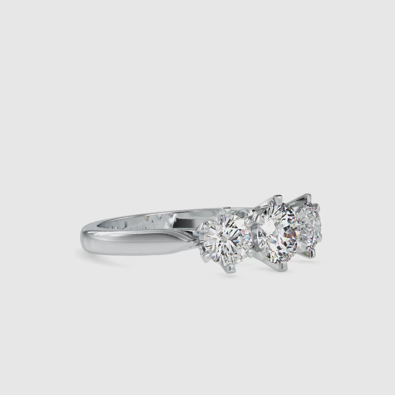 30-Pointer Solitaire Platinum Engagement Ring JL PT 0061