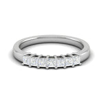 Load image into Gallery viewer, 9 Pointer Platinum Half Eternity Princess cut Diamonds Ring for Women JL PT WB PR 139  GH-VVS Jewelove
