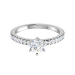 Load image into Gallery viewer, 0.50 cts Solitaire Diamond Shank Platinum Ring JL PT RC RD 252   Jewelove.US
