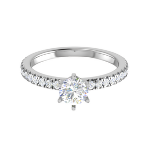 0.50 cts Solitaire Diamond Shank Platinum Ring JL PT RC RD 252   Jewelove.US