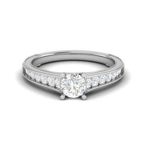 0.50 cts Solitaire Diamond Shank Platinum Ring JL PT RP RD 141   Jewelove.US