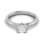 Load image into Gallery viewer, 0.50 cts Princess Cut Solitaire Platinum Ring JL PT RS PR 181   Jewelove.US
