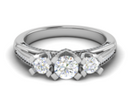 Load image into Gallery viewer, 0.50 cts Solitaire Diamond Split Shank Platinum Ring JL PT R3 RD 171   Jewelove.US
