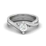 Load image into Gallery viewer, 0.50 cts Solitaire Diamond Twisted Shank Platinum Ring JL PT RP RD 129   Jewelove.US
