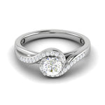 Load image into Gallery viewer, 0.50 cts Solitaire Shank Diamond Platinum Ring JL PT RP RD 218   Jewelove.US
