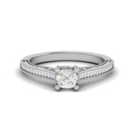 Load image into Gallery viewer, 0.50 cts. Cushion Solitaire Diamond Split Shank Platinum Ring JL PT RP CU 190   Jewelove.US
