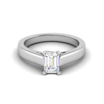 Load image into Gallery viewer, 0.70 cts Emerald Cut Solitaire Diamond Platinum Ring JL PT RS EM 127   Jewelove.US
