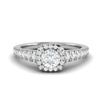 Load image into Gallery viewer, 0.50 cts Solitaire Square Diamond Shank Platinum Ring JL PT RH RD 178   Jewelove.US
