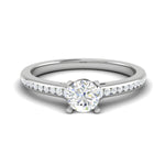 Load image into Gallery viewer, 0.50 cts Solitaire Diamond Shank Platinum Ring JL PT RC RD 262   Jewelove.US
