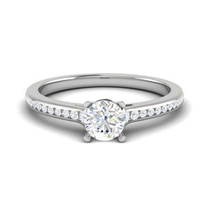 0.50 cts Solitaire Diamond Shank Platinum Ring JL PT RC RD 262   Jewelove.US