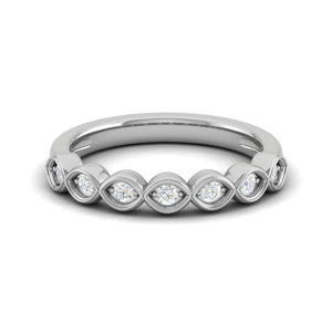 Half Eternity Diamond Platinum Ring for Women JL PT WB RD 153  VVS-GH Jewelove