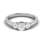 Load image into Gallery viewer, 0.50 cts. Solitaire Three Stone Platinum Diamond Engagement Ring JL PT R3 RD 161   Jewelove.US
