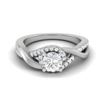 Load image into Gallery viewer, 0.50 cts Solitaire Diamond Twisted Shank Platinum Ring JL PT JRW2434MM   Jewelove.US
