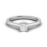 Load image into Gallery viewer, 0.50 cts Princess Cut Solitaire Platinum Diamonds Ring JL PT RS PR 182   Jewelove.US
