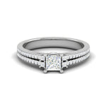 Load image into Gallery viewer, 0.30cts. Princess Cut Diamond Split Shank Platinum Solitaire Engagement Ring JL PT DR1430M   Jewelove.US
