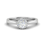 Load image into Gallery viewer, 0.50 cts Solitaire Halo Diamond Platinum Ring JL PT RH RD 239   Jewelove.US
