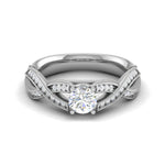 Load image into Gallery viewer, 0.50 cts Solitaire Diamond Twisted Shank Platinum Ring JL PT RP RD 125   Jewelove.US
