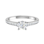 Load image into Gallery viewer, 0.50 cts Solitaire Diamond Shank Platinum Ring JL PT RC RD 262   Jewelove.US
