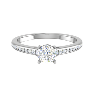 0.50 cts Solitaire Diamond Shank Platinum Ring JL PT RC RD 262   Jewelove.US