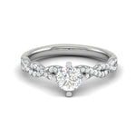 Load image into Gallery viewer, 0.50 cts Solitaire Twisted Shank Diamond Platinum Ring JL PT RP RD 192   Jewelove.US
